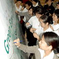 Employees Sign Green Pledge In Shanghai